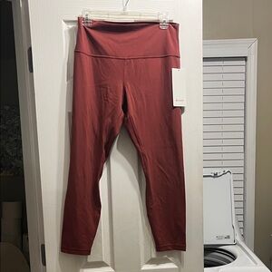 Lululemon Align HR Pant 25” in Rust/mulled wine  color